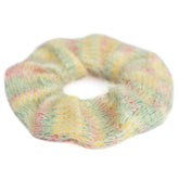 Scrunchie gestrickt gelb meliert